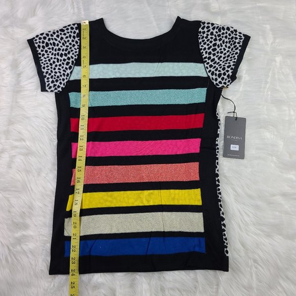 Rondina Etcetera Boat Neck Short Sleeve Top Small - Picture 2 of 8